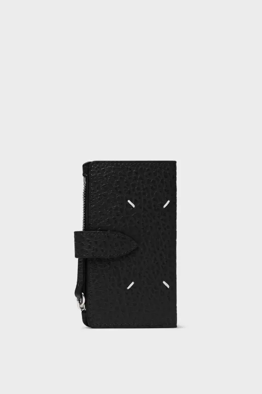 Maison Margiela Four stitches zip wallet Black online