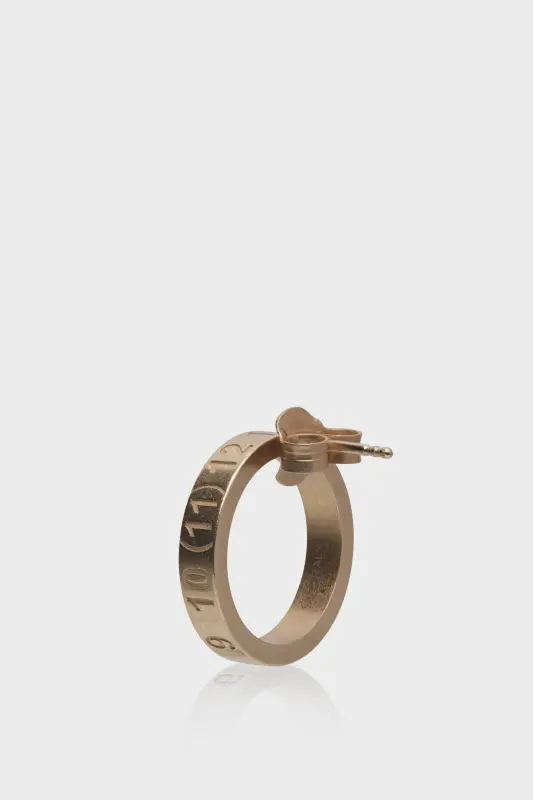 Maison Margiela Silver Hoop Earrings Thick – Numerical Yellow Gold Plating Burattato online