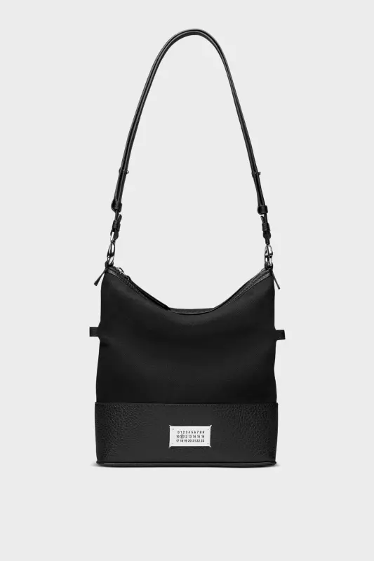 Maison Margiela Black Leather Small 5AC Hobo Bag Black online