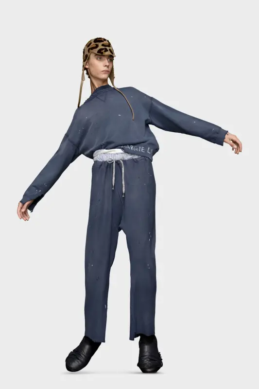 Maison Margiela Handwritten logo sweatshirt Washed Purple online