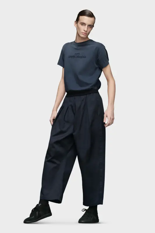Maison Margiela Mens Blue Cotton Trousers Dark Blue online