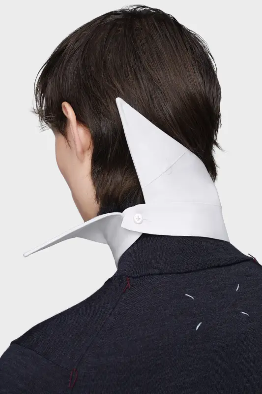 Maison Margiela Mens White Cotton Collar White online