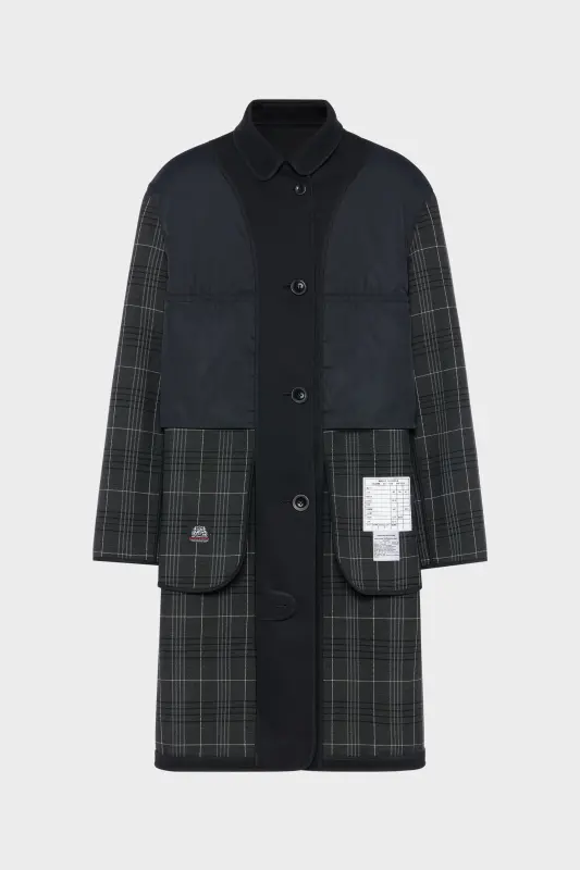 Maison Margiela Reversible checked coat Silver online