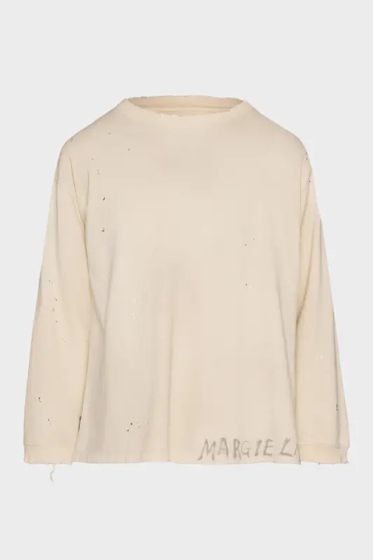 Maison Margiela White Cotton Round-neck Top White online