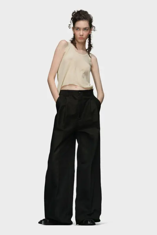 Maison Margiela Black Skater Oversized Chino Trousers Black online