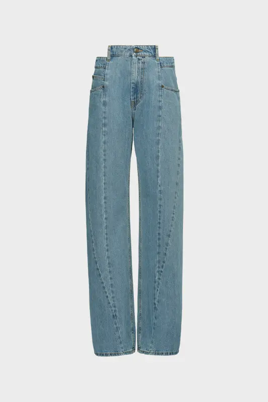 Maison Margiela Blue Denim Regular-waisted Wide-leg Jeans Blue online