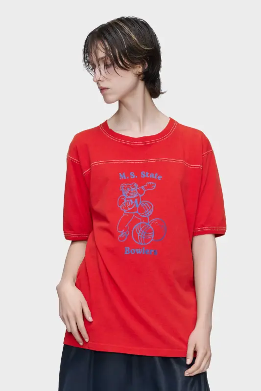 Maison Margiela Cotton varsity T-shirt Red online