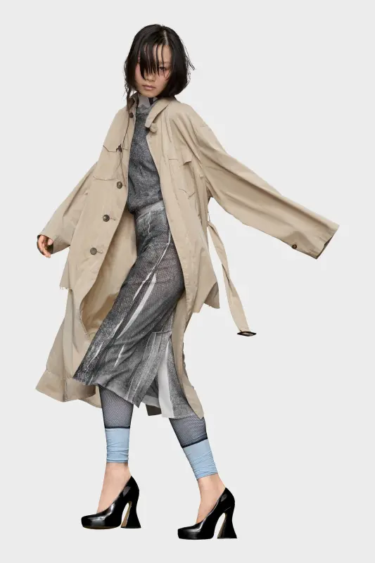Maison Margiela Sand Nylon Reversible Coat Sand online