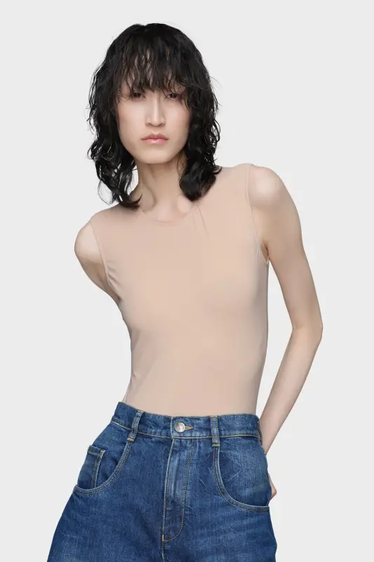 Maison Margiela Technical jersey sleeveless bodysuit Skin online