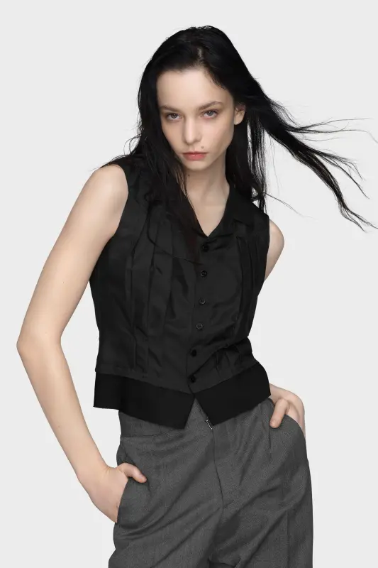 Maison Margiela Womens Black Silk Top Black online