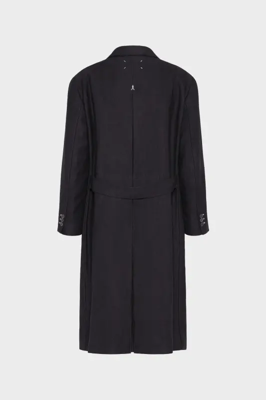 Maison Margiela Woven long coat Black online