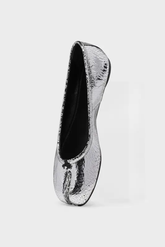 Maison Margiela Tabi Mirror Ballerina Shoes Silver Silver online