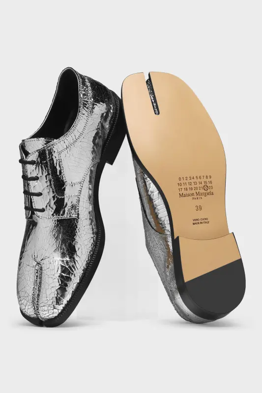 Maison Margiela Tabi Mirror Brogues Silver Silver online