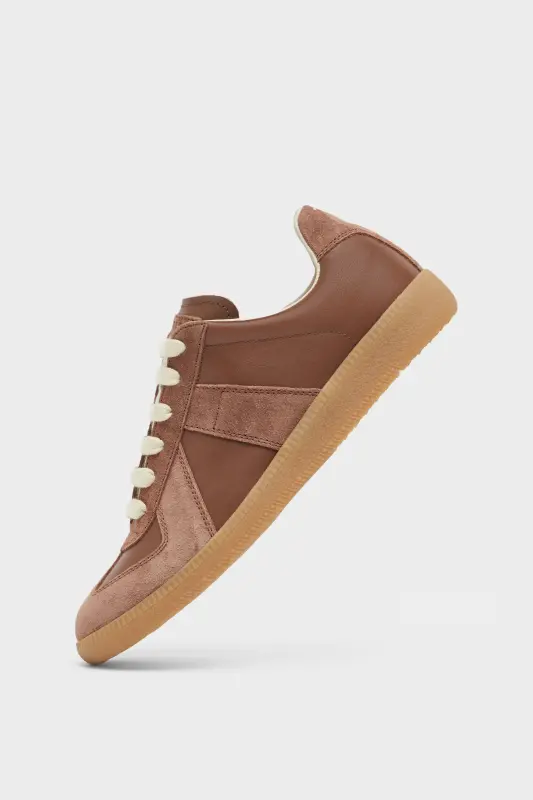 Maison Margiela Womens Brown Leather Replica Sneakers Brown online