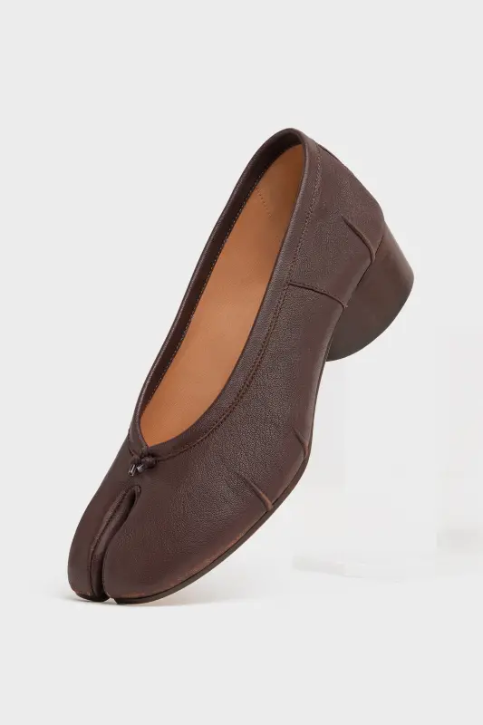 Maison Margiela Womens Brown Leather Tabi New Ballerina Brown online