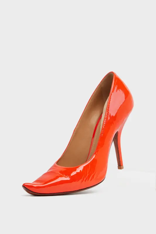 Maison Margiela Womens Orange Goat Leather Loved To Death Pump Coral online